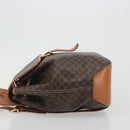 CELINE Macadam Backpack PVC Leather Brown Gold Tone Auth 194199-4