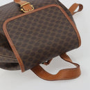CELINE Macadam Backpack PVC Leather Brown Gold Tone Auth 194199-6