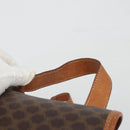 CELINE Macadam Backpack PVC Leather Brown Gold Tone Auth 194199-14