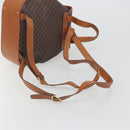 CELINE Macadam Backpack PVC Leather Brown Gold Tone Auth 194199-8