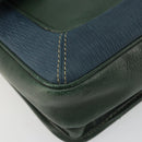 LOEWE Velazquez Shoulder Bag Leather Blue Gold Tone Auth 194205-14
