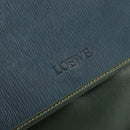 LOEWE Velazquez Shoulder Bag Leather Blue Gold Tone Auth 194205-17