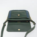 LOEWE Velazquez Shoulder Bag Leather Blue Gold Tone Auth 194205-10