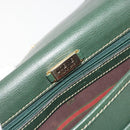 LOEWE Velazquez Shoulder Bag Leather Blue Gold Tone Auth 194205-11