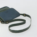 LOEWE Velazquez Shoulder Bag Leather Blue Gold Tone Auth 194205-7