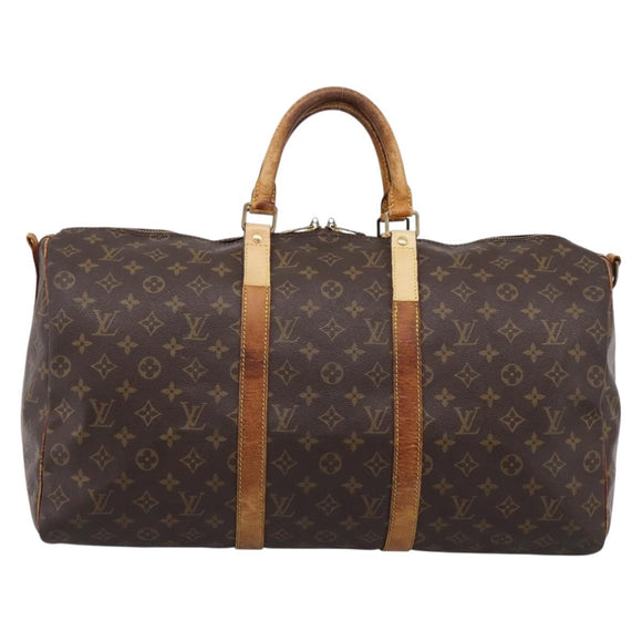 LOUIS VUITTON Monogram Keepall Bandouliere 50 Boston Bag M41416 LV Auth 194207