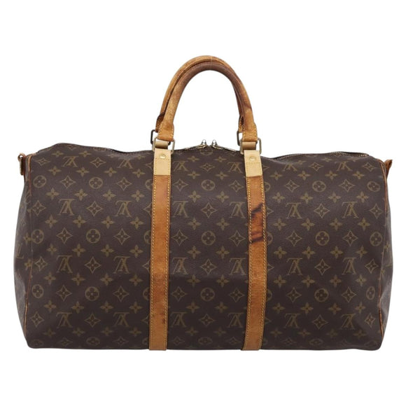 LOUIS VUITTON Monogram Keepall Bandouliere 50 Boston Bag M41416 LV Auth 194207