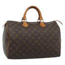 LOUIS VUITTON Monogram Speedy 35 Hand Bag M41524 LV Auth 194208V-1
