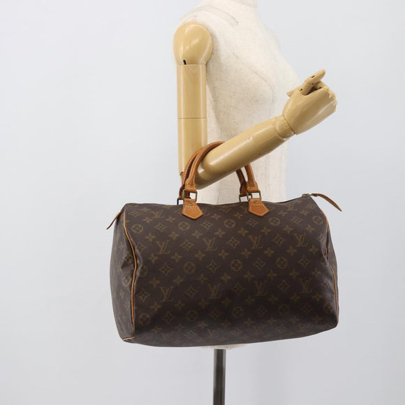 LOUIS VUITTON Monogram Speedy 35 Hand Bag M41524 LV Auth 194208V