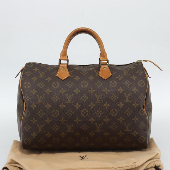 LOUIS VUITTON Monogram Speedy 35 Hand Bag M41524 LV Auth 194208V