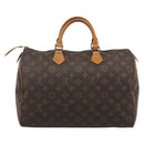 LOUIS VUITTON Monogram Speedy 35 Hand Bag M41524 LV Auth 194208V-2