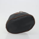 GUCCI Micro GG Shoulder Bag PVC Leather Black Gold Tone Auth 194211-11