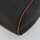GUCCI Micro GG Shoulder Bag PVC Leather Black Gold Tone Auth 194211-13