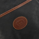 GUCCI Micro GG Shoulder Bag PVC Leather Black Gold Tone Auth 194211-18