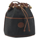 GUCCI Micro GG Shoulder Bag PVC Leather Black Gold Tone Auth 194211-2