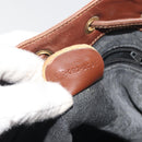 GUCCI Micro GG Shoulder Bag PVC Leather Black Gold Tone Auth 194211-26