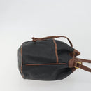 GUCCI Micro GG Shoulder Bag PVC Leather Black Gold Tone Auth 194211-4