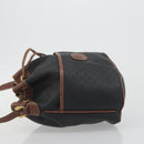 GUCCI Micro GG Shoulder Bag PVC Leather Black Gold Tone Auth 194211-5