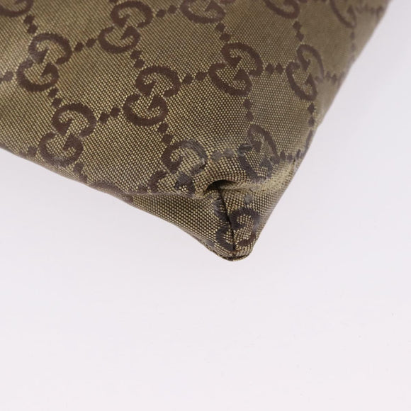 GUCCI GG Crystal Waist Bag Coated Canvas Gold 28566 Auth 194223