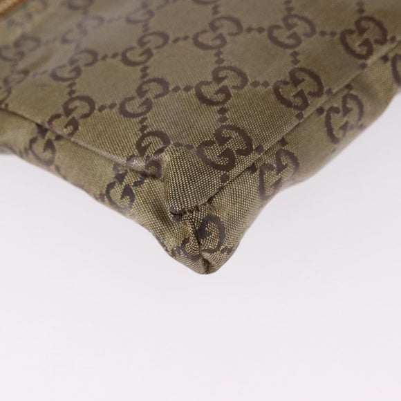 GUCCI GG Crystal Waist Bag Coated Canvas Gold 28566 Auth 194223