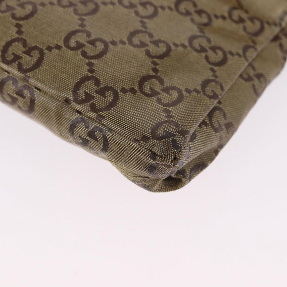 GUCCI GG Crystal Waist Bag Coated Canvas Gold 28566 Auth 194223