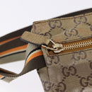 GUCCI GG Crystal Waist Bag Coated Canvas Gold 28566 Auth 194223-17