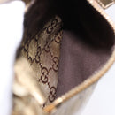 GUCCI GG Crystal Waist Bag Coated Canvas Gold 28566 Auth 194223-11