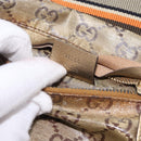GUCCI GG Crystal Waist Bag Coated Canvas Gold 28566 Auth 194223-12