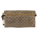GUCCI GG Crystal Waist Bag Coated Canvas Gold 28566 Auth 194223-2