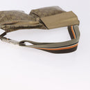 GUCCI GG Crystal Waist Bag Coated Canvas Gold 28566 Auth 194223-8
