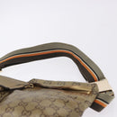 GUCCI GG Crystal Waist Bag Coated Canvas Gold 28566 Auth 194223-9