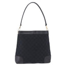 GUCCI GG Canvas Shoulder Bag Black Gold Tone 33900 Auth 194224-13
