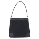 GUCCI GG Canvas Shoulder Bag Black Gold Tone 33900 Auth 194224-2