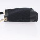 GUCCI GG Canvas Shoulder Bag Black Gold Tone 33900 Auth 194224-4