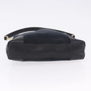 GUCCI GG Canvas Shoulder Bag Black Gold Tone 33900 Auth 194224-5