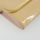 LOUIS VUITTON Monogram Vernis Rossmore MM Beige Poodle M91757 LV Auth 194227A-15