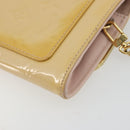 LOUIS VUITTON Monogram Vernis Rossmore MM Beige Poodle M91757 LV Auth 194227A-16