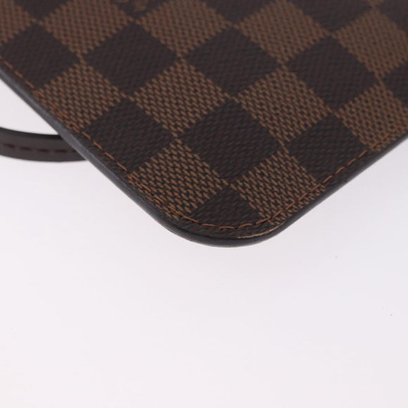 LOUIS VUITTON Damier Ebene Neverfull MM Pouch LV Auth 194228A