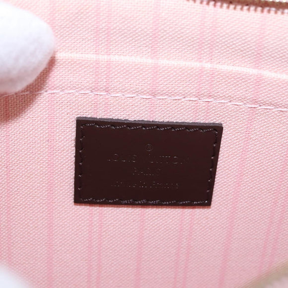 LOUIS VUITTON Damier Ebene Neverfull MM Pouch LV Auth 194228A