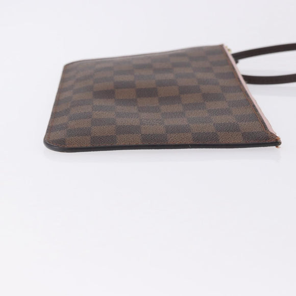 LOUIS VUITTON Damier Ebene Neverfull MM Pouch LV Auth 194228A