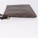 LOUIS VUITTON Damier Ebene Neverfull MM Pouch LV Auth 194228A-4