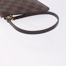 LOUIS VUITTON Damier Ebene Neverfull MM Pouch LV Auth 194228A-7