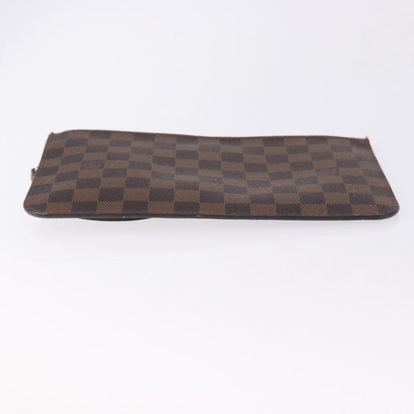 LOUIS VUITTON Damier Ebene Neverfull MM Pouch LV Auth 194228A