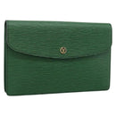 LOUIS VUITTON Epi Montaigne 27 Clutch Bag Green M52654 LV Auth 194230A-1