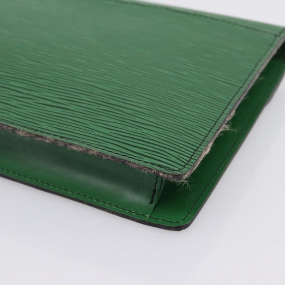 LOUIS VUITTON Epi Montaigne 27 Clutch Bag Green M52654 LV Auth 194230A