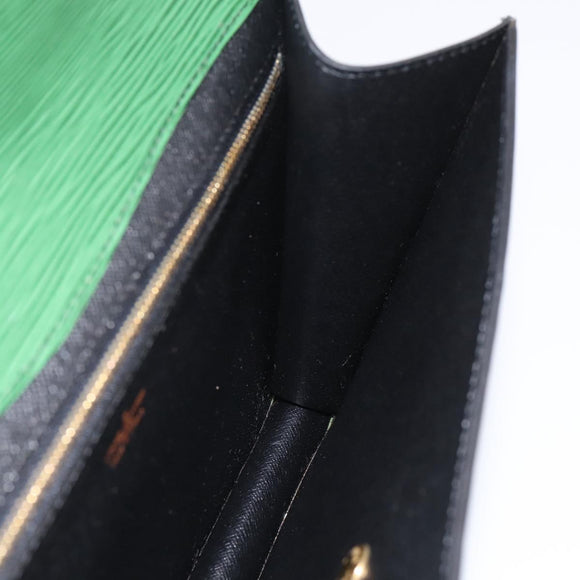LOUIS VUITTON Epi Montaigne 27 Clutch Bag Green M52654 LV Auth 194230A