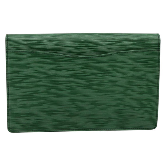 LOUIS VUITTON Epi Montaigne 27 Clutch Bag Green M52654 LV Auth 194230A