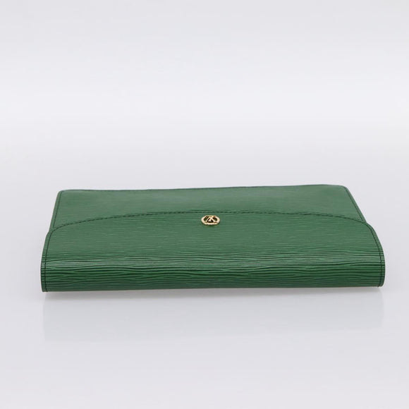 LOUIS VUITTON Epi Montaigne 27 Clutch Bag Green M52654 LV Auth 194230A