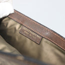 GUCCI PARFUMS GG Supreme Web Sherry Line Clutch Bag PVC Beige Gold Auth 194232-9