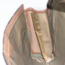 GUCCI PARFUMS GG Supreme Web Sherry Line Clutch Bag PVC Beige Gold Auth 194232-11